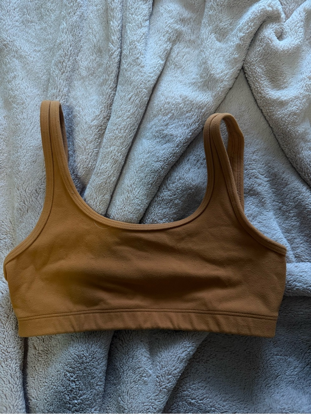 TNA Scoop Bralette Tank in Caramel Brown